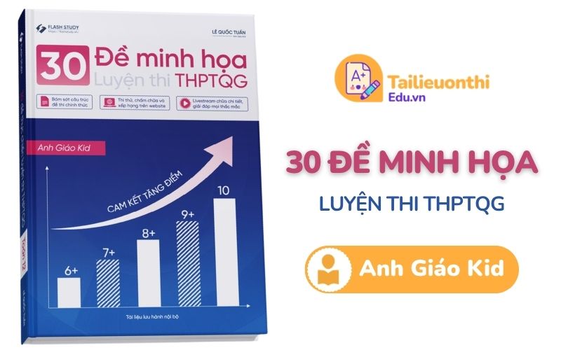 30 đề minh họa luyện thi TN THPT môn Toán Anh Giáo Kid PDF