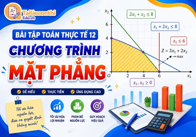 Bài tập toán thực tế 12: Chương trình mặt phẳng