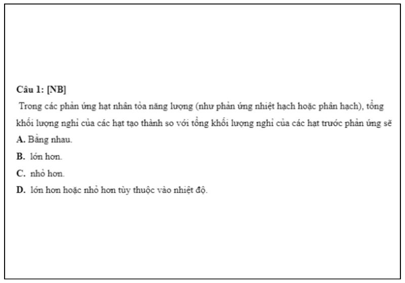 Bài tập Dạng 3: Bài toán tính năng lượng phản ứng hạt nhân