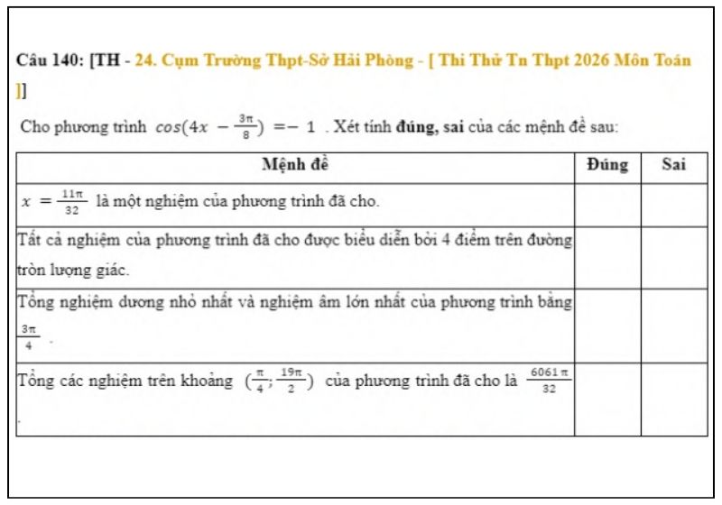 Bài tập về Dạng 4: Phương trình lượng giác bậc nhất, bậc hai đối với một hàm số lượng giác
