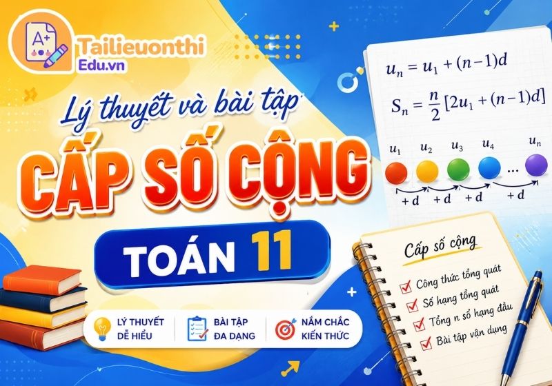 Lý thuyết và bài tập Cấp số cộng Toán 11