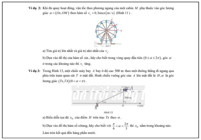 Ví dụ về Phần 3. Hàm số lượng giác