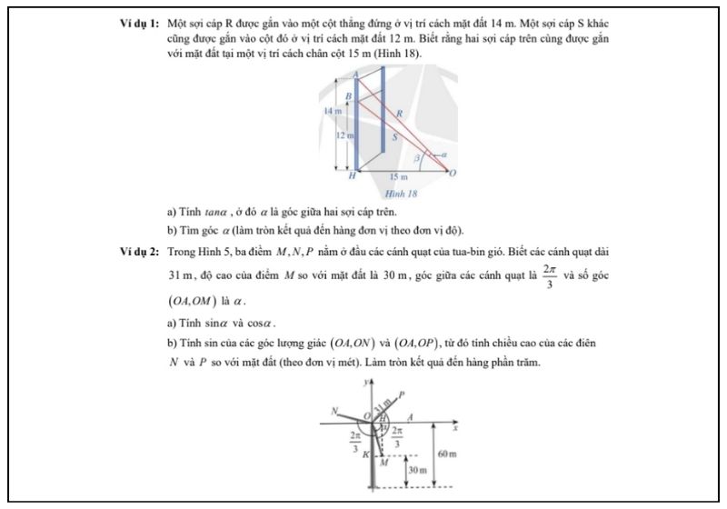 Ví dụ về Phần 2. Công thức lượng giác