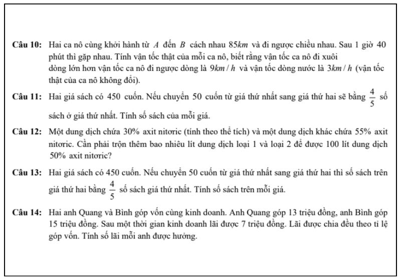 Bài tập về Phần 3: Giải bài toán bằng cách lập hệ phương trình Toán 9