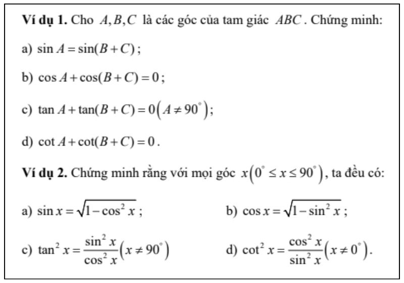Bài tập Dạng 2: Chứng minh đẳng thức lượng giác