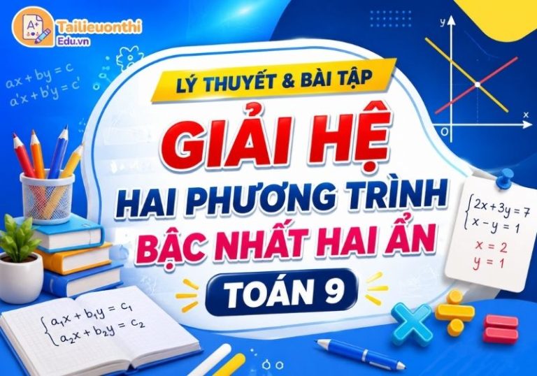 Lý thuyết và bài tập Giải hệ hai phương trình bậc nhất hai ẩn Toán 9
