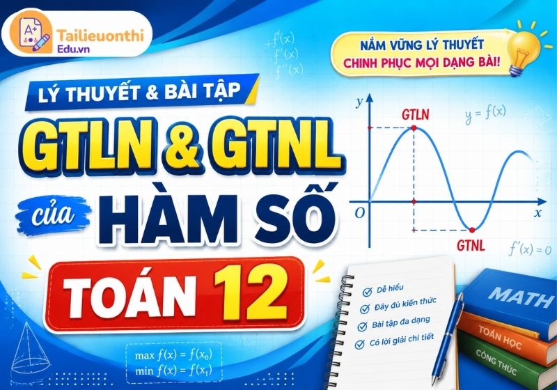 Lý thuyết và bài tập GTLN và GTNL của Hàm Số Toán 12