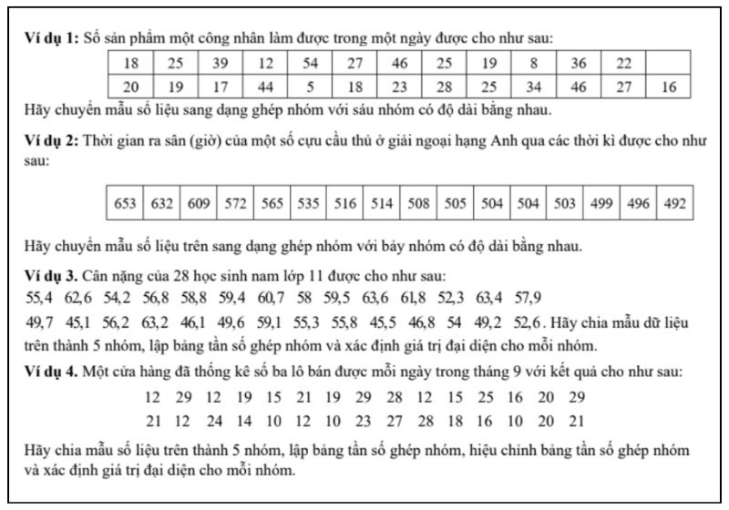 Ví dụ về bài tập dạng 2