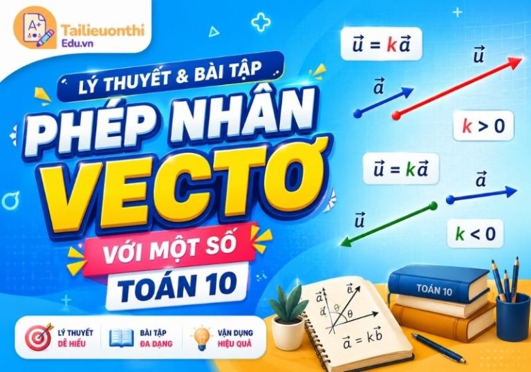 Lý thuyết và bài tập Phép nhân Vectơ với một số Toán 10