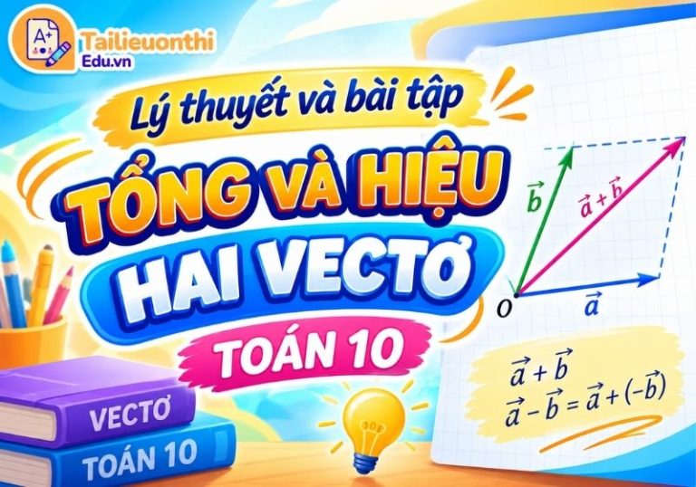 Lý thuyết và bài tập Tổng và hiệu hai Vectơ Toán 10