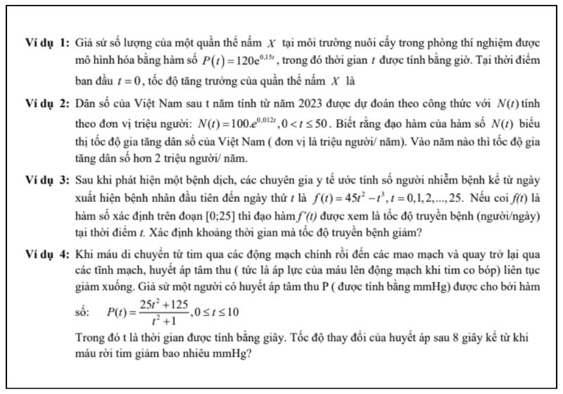 Ví dụ: Dạng 3: Ứng dụng trong Sinh học