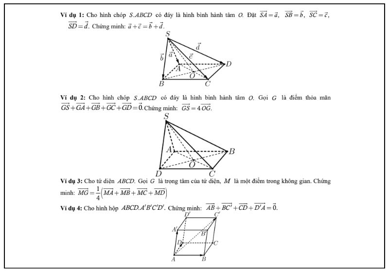 Ví dụ về Dạng 1: Chứng minh một đẳng thức vectơ
