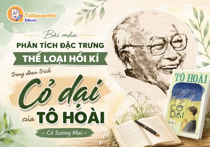Bài mẫu phân tích đặc trưng thể loại hồi kí trong đoạn trích "Cỏ dại" của Tô Hoài - Cô Sương Mai