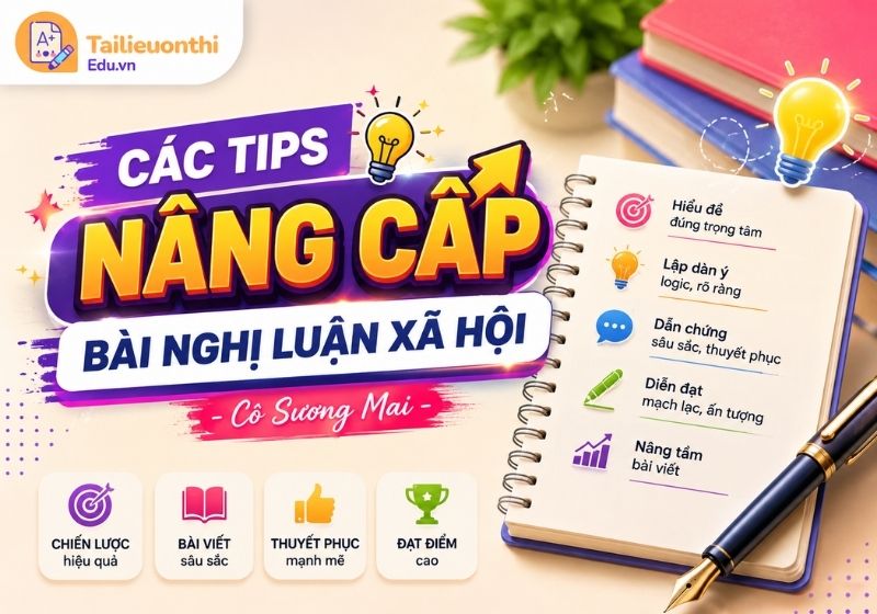 Các tips nâng cấp bài nghị luận xã hội - Cô Sương Mai