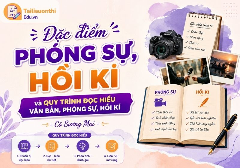Đặc điểm phóng sự, hồi kí và quy trình đọc hiểu văn bản, phóng sự, hồi kí - Cô Sương Mai