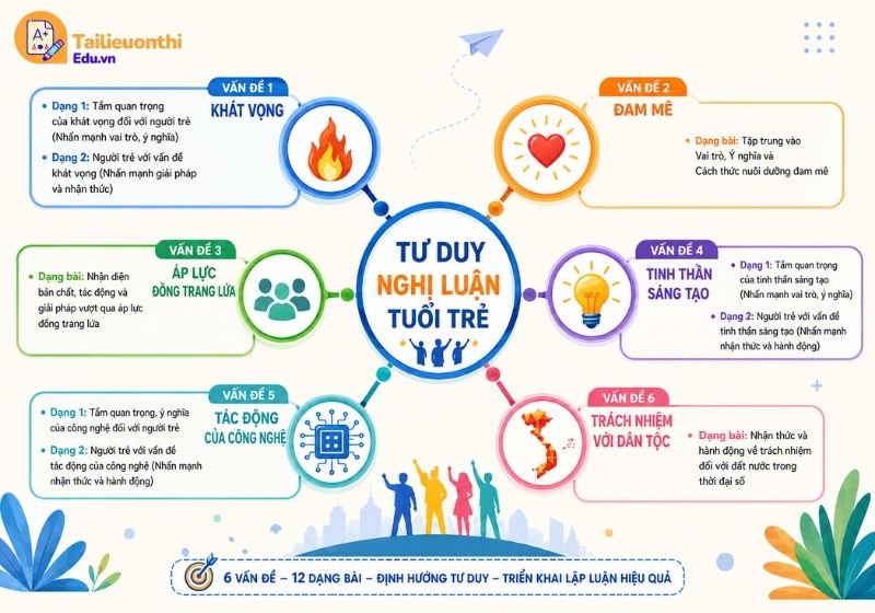 6 chủ đề văn nghị luận về tuổi trẻ