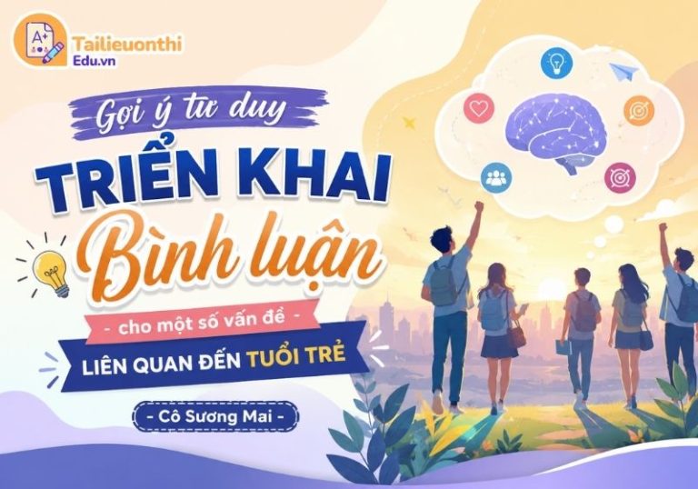Gợi ý tư duy triển khai bình luận cho một số vấn đề liên quan đến tuổi trẻ - Cô Sương Mai
