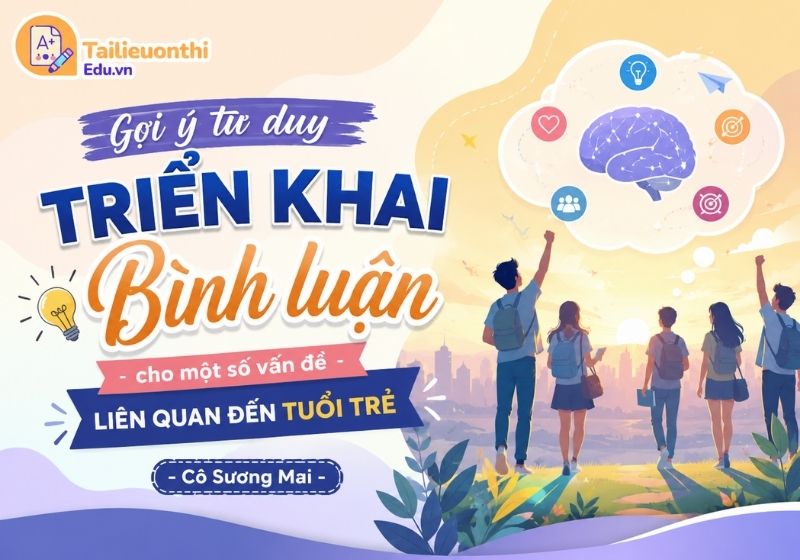 Gợi ý tư duy triển khai bình luận cho một số vấn đề liên quan đến tuổi trẻ - Cô Sương Mai