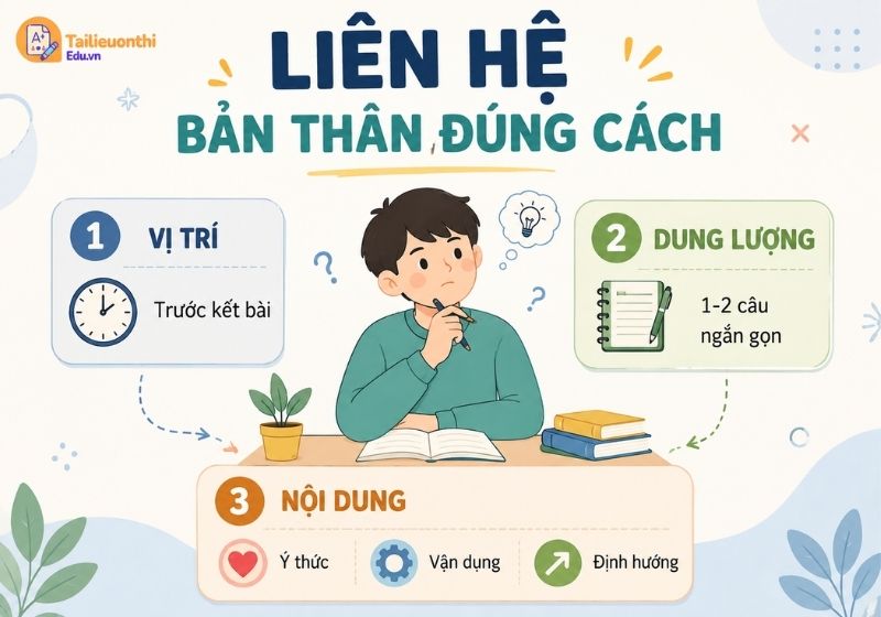 Quy tắc 3 bước liên hệ bản thân đúng cách trong bài văn nghị luận xã hội